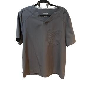 Momentum by Maevn Men’s Gray Scrub Top Large Chest Pocket Medical Uniform